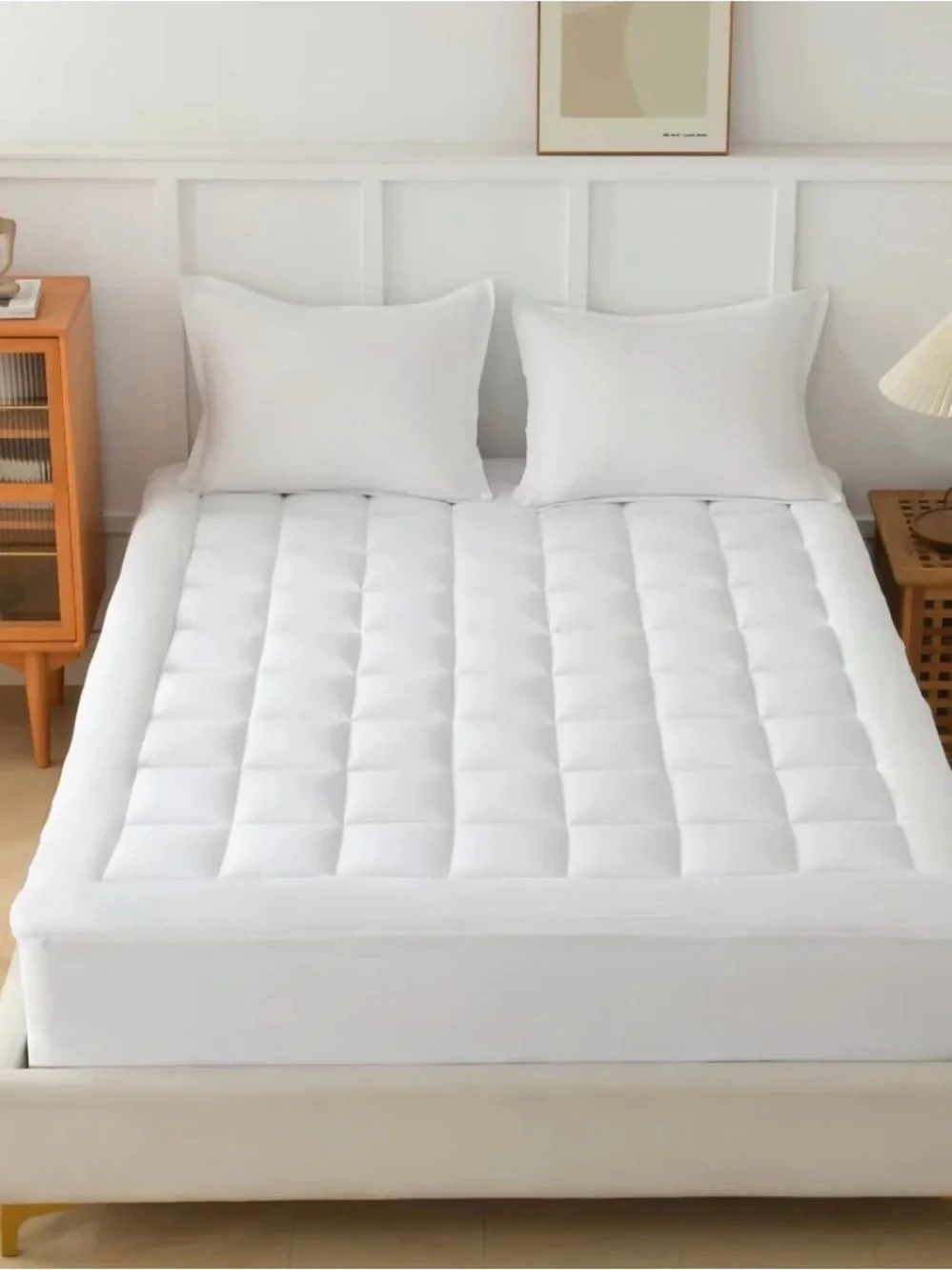 The Pillow Home Plush Quilted Mattress Pad - Twin XL White